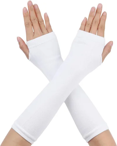 Vista 38 de Allegra K Calentadores de brazo sin dedos unisex de moda clásica