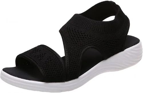 Vista 6 de Wedge Sandals for Women Soft Sole Peep Toe Orthopedic Sport Sandals for Women Comfortable Diabetic Fashion Shoes Platforms
