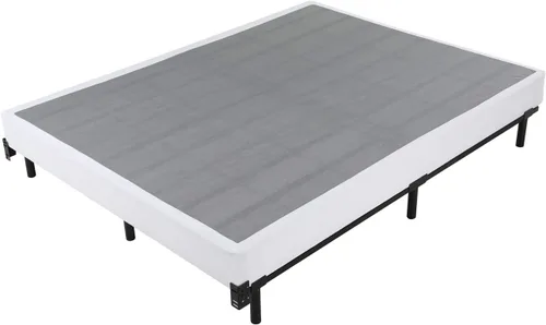 Vista 7 de Marco de cama de metal de tamaño completo, marco de cama resistente de 7 pulgadas, soporte de 9 patas para somier y base de colchón, 3000 libras