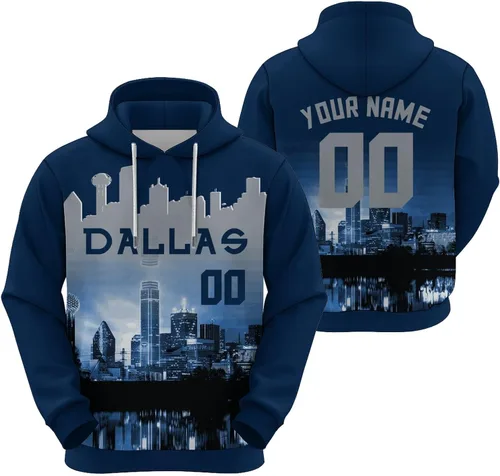 Vista 14 de Custom Football Hoodies City Night Skyline Personalized Sweatshirt Name Number Fan Gift Pullover for Men Women Youth
