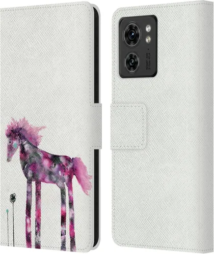 Vista 21 de Head Case Designs Officially Licensed Wyanne Blue Watercolour Bear Animals 2 Leather Book Wallet Case Cover Compatible with Motorola Moto Edge 40