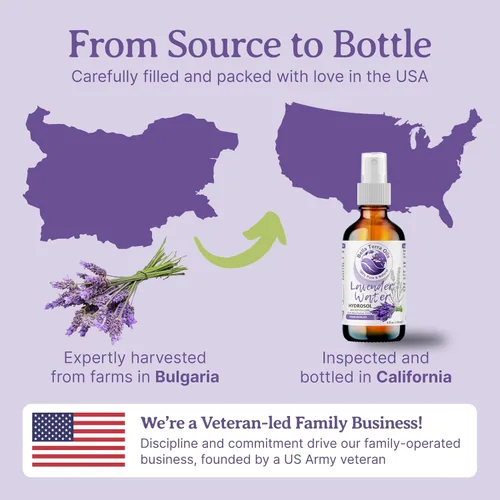 Vista 7 de Bella Terra Oils - Spray de agua de lavanda de 8 onzas - Perfección destilada al vapor, repleta de vitamina K y omega-9, eleva tu rutina