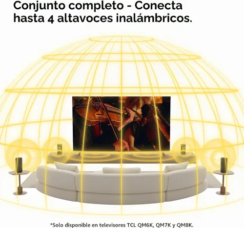 Vista 12 de TCL Z100 Altavoz inalámbrico de cine en casa con tecnología Dolby Atmos FlexConnect con transmisión de música Bluetooth, potencia de salida de 170
