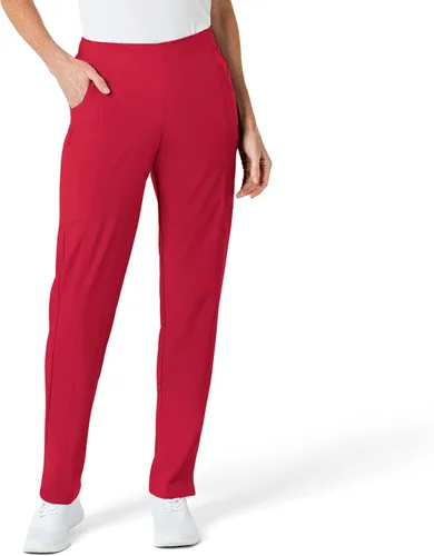 Vista 15 de WonderWink pantalones de cargo de frente plana para mujer Gris carbón jaspeado