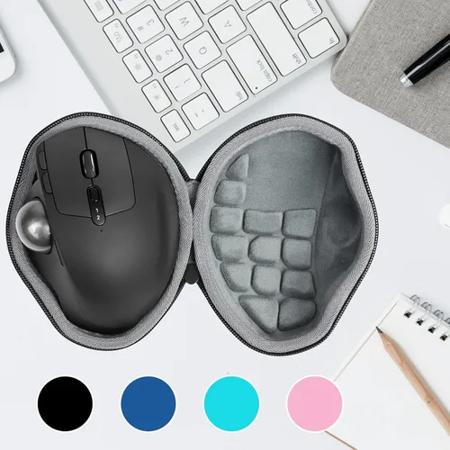 Vista 8 de co2CREA - Carcasa rígida para ratón Logitech MX Ergo S/MX Ergo Trackball, color negro Comfortable Hand Strap, Easy Carrying, Portable Storage