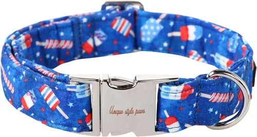 Vista 32 de Unique style paws Collar de perro con hebilla de plástico con colgante, collar de cachorro para primavera y verano, traje de baño para fiesta