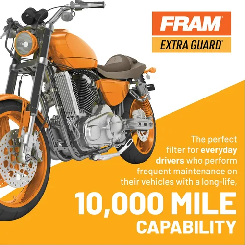 Vista 10 de Filtro de aceite Fram Extra Guard PH6022, giratorio, de intervalo de cambio de 10,000 millas, para reemplazo automotriz, filtro de aceite del motor