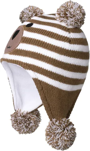 Vista 2 de LANGZHEN Gorro de invierno para niños pequeños gorro cálido con forro polar para bebés y niñas
