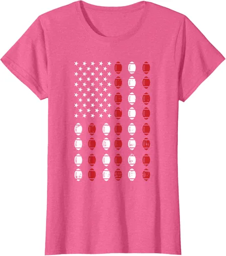 Vista 47 de Camiseta patriótica de jugador atleta del 4 de julio de fútbol americano, Negro