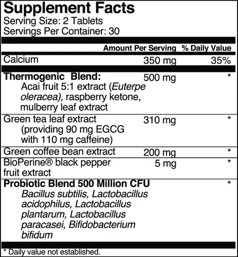 Vista 3 de AcaiTrim- Suplemento para bajar de peso, extracto de té verde, extracto de grano de café verde, cetonas de frambuesa, acai y probióticos, apoya