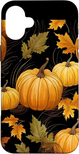 Vista 22 de Autumn Leaves Pumpkins Fall Season Thanksgiving Halloween Case for iPhone 16