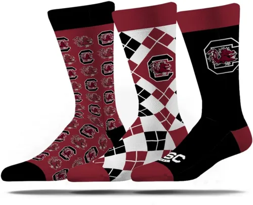 Vista 3 de Strideline Calcetines de vestir NCAA para hombre - The Executive paquete de 3 - Talla única para la mayoría Blue and Orange