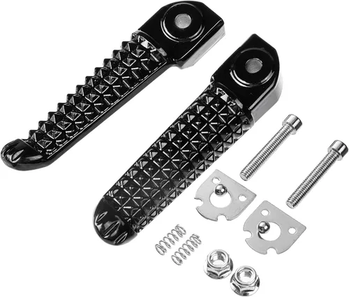 Vista 2 de Reposapiés delantero y trasero de motocicleta para Yamaha YZF R1 '98-2019, R6 '03-2020 (delantero+trasero, negro)