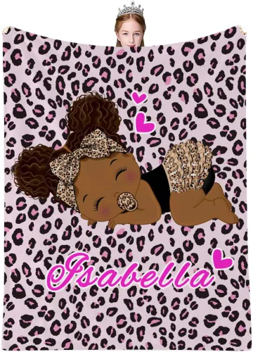 Vista 16 de Artsadd Mantas personalizadas para niñas bebés con nombre, manta personalizada para niños, manta personalizada para regalo para bebé niña