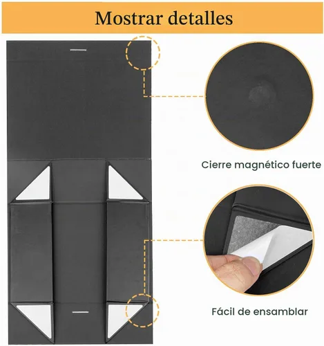 Vista 4 de DaiUni - Caja de regalo magnética negra de 10.5 x 7.5 x 3.1 pulgadas con tapa para regalos Cajas de regalo decorativas con cinta para boda