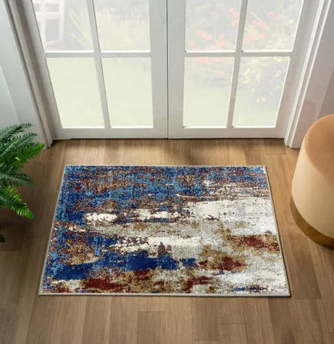 Vista 39 de LUXE WEAVERS Lagos Collection - Alfombra de área abstracta beige de 2x3