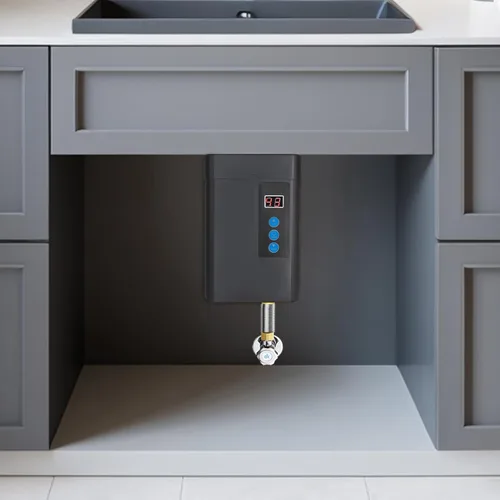 Vista 5 de Calentador de agua caliente instantáneo eléctrico de 110 V 3 KW, calentador de agua a pedido sin tanque con Rem0te Contr0l, frecuencia variable