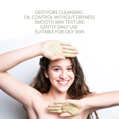 Vista 4 de CIRCCELL Limpiador de arcilla geotérmica, limpiador facial hidratante, arcilla ártica y aceites esenciales, limpieza profunda y desintoxicación