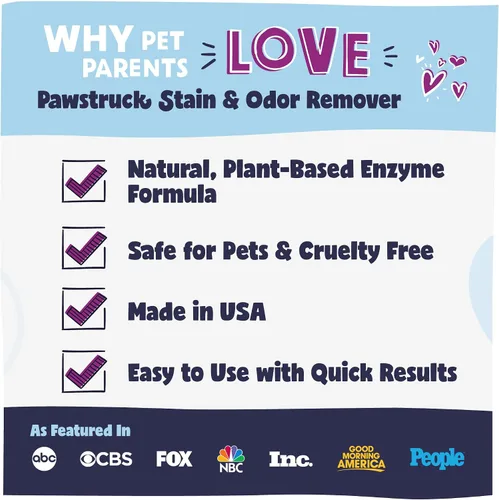 Vista 3 de Pawstruck Eliminador de manchas y olores de mascotas de fuerza profesional, solución de limpieza enzimática natural para perros y gatos, eliminador
