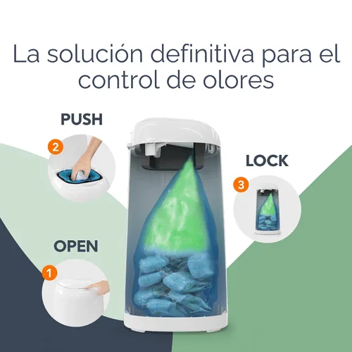 Vista 7 de Diaper Genie Juego de regalo clásico de cubo de pañales Control de olores
