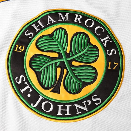 Vista 4 de 3 Ross The BOSS Rhea St John's Shamrocks Jerseys con EMHL Patch Hockey Jersey para Hombre