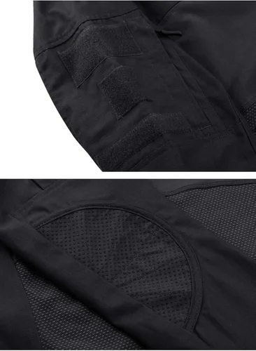 Vista 4 de CRYSULLY Camiseta militar para hombre manga larga con cremallera de 14