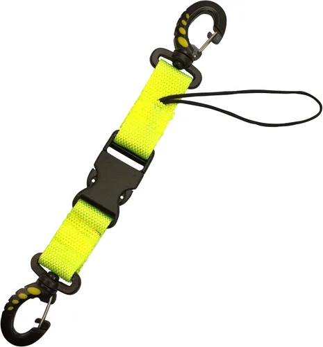 Vista 9 de Scuba Clips Lanyard with Dual Clips and Quick Release Buckle, Scuba Accessory for Diving, Dive Clip for Equipment Essentials Amarillo
