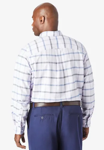 Vista 3 de KingSize Camisa de vestir Oxford sin arrugas para hombre, talla grande y alta