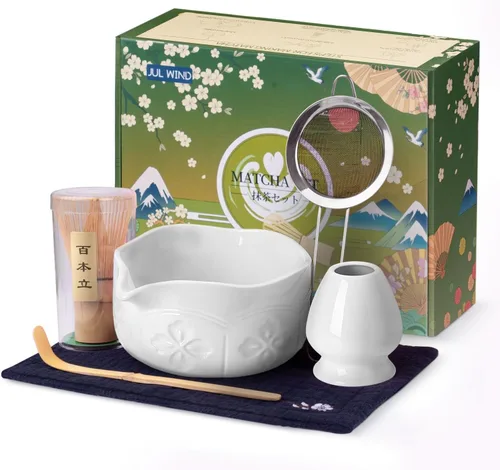 Vista 14 de Juego de batidor de bambú Matcha con 2 paquetes de batidor de bambú natural 100% Matcha, colador, cuchara para té y cuchara de té, Chasen