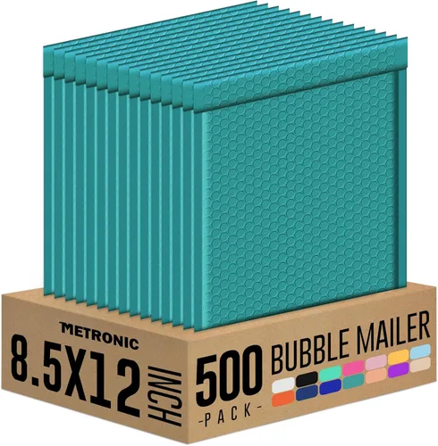 Vista 14 de Metronic Sobres de burbujas negros de 4 x 8 pulgadas, paquete de 50 bolsas