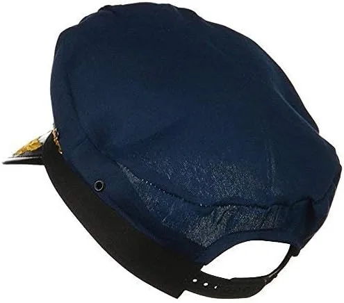 Vista 3 de Jac Obson Hat Company - Gorra de capitán de barco para marinero barco capitán azul marino ajustable