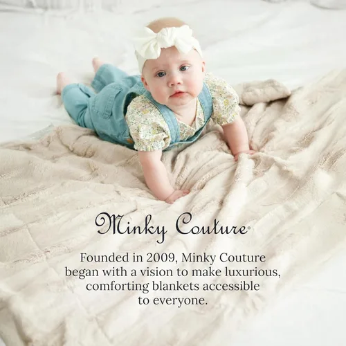 Vista 8 de Manta Minky Couture Sorbet - Manta Ultra Suave para Comodidad Sedosa y Suave - Manta Decorativa Premium - Tela de Peso Medio, Transpirable - Lavable