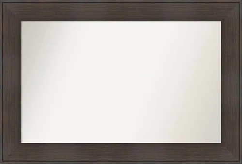 Vista 96 de Amanti Art Espejo personalizado, espejo de baño de veta de madera rústica William, espejo de pared o espejo de tocador de baño sobre el fregadero