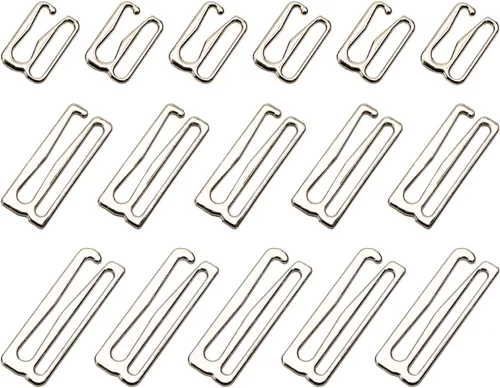 Vista 5 de Tupalizy Ganchos de metal para brasier para coser bikini halter tops traje de baño, lencería, traje de baño, diapositivas de ajuste, 60