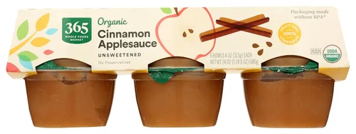 Vista 3 de 365 by Whole Foods Market, Salsa de manzana sin azúcar, orgánica, 4 onzas, paquete de 6