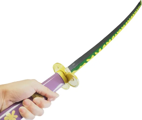 Vista 4 de Espada de anime Roronoa Zoro de metal Enma Yama Samurai real de 41 pulgadas para cosplay (1 espada por pedido)