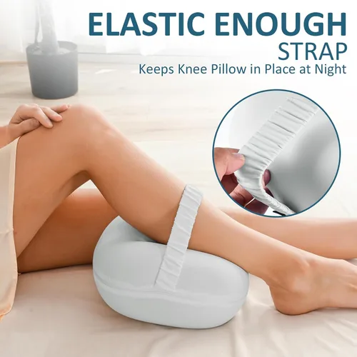 Vista 4 de Almohada de rodilla para dormir de lado, almohada de espuma viscoelástica para dormir de lado, almohada entre piernas para aliviar el dolor