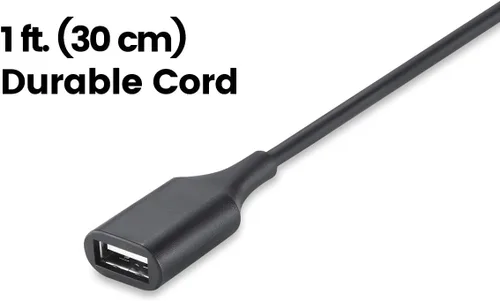 Vista 3 de Perixx PERIPRO-403 - Cable USB tipo C macho a USB-A hembra de 1 pie - Especificaciones USB2.0 para conexión de teclado y mouse con teléfono