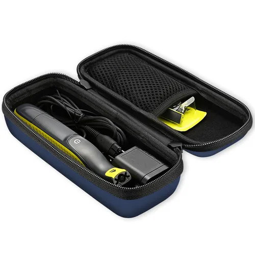Vista 6 de ProCase Estuche rígido para recortadora y afeitadora eléctrica, organizador de viaje bolsa de transporte para QP2520 QP2530 QP2620 QP2630 - Negro
