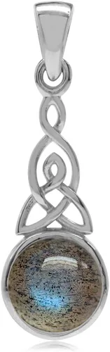 Vista 14 de Silvershake - Colgante de plata fina 925 con nudo celta de triquetra y collar de 18 pulgadas