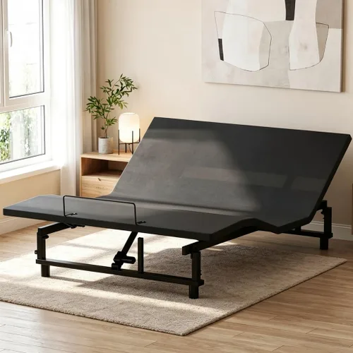 Vista 9 de Mixcous Cama ajustable de tamaño completo con puertos remotos y USB, motor silencioso Modo antironquido de gravedad cero, inclinación de cabeza