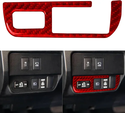 Vista 10 de NVCNX Real Premium Fibra de carbono compatible con Toyota Tacoma 2016-2017 Accesorios Car Dash Bed Interruptor de luz Panel Panel Cubierta