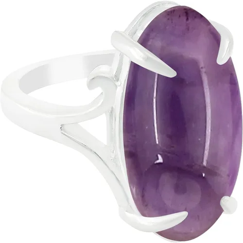 Vista 2 de Anillo solitario de lapislázuli, malaquita, labradorita, cuarzo rosa, cornalina y malaquita, 0.394 x 0.787in, forma ovalada, piedras preciosas 925