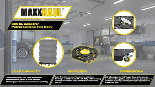 Vista 6 de MaxxHaul 80746 Rueda de neumáticos, capacidad de 300 lb