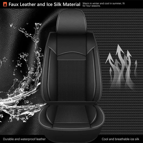 Vista 4 de Fundas de asiento delantero para Volvo XC40 2019-2023 2024 2025: funda de asiento de automóvil de cuero, impermeable, transpirable, protector