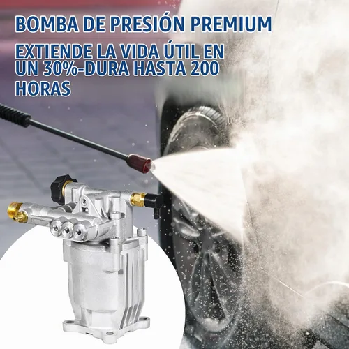 Vista 7 de TOOLCY Bomba de lavado a presión horizontal de eje de 3/4", 2600-3200 PSI