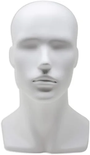Vista 2 de DBM IMPORTS Cabeza de maniquí macho de 13 pulgadas de alto para mostrar pelucas sombreros auriculares máscaras gafas de sol
