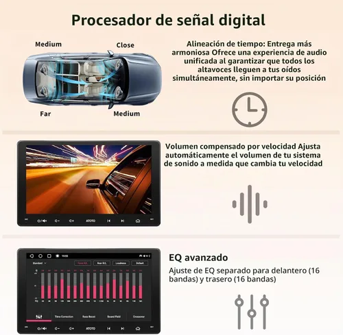 Vista 5 de ATOTO S8 MS 9 pulgadas QLED Doble Din Android Estéreo, 4G incorporado y WiFi Dual Bluetooth, 8-core 4G+32G, VSV&LRV, SCVC&36B-EQ DSP, AI Chat