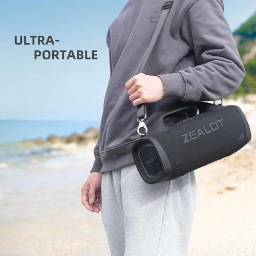 Vista 5 de ZEALOT Altavoz Bluetooth, altavoces de sonido en auge de 120 W, inalámbrico, doble emparejamiento, XBass, Bluetooth 5.3, 24000mAh, altavoz portátil