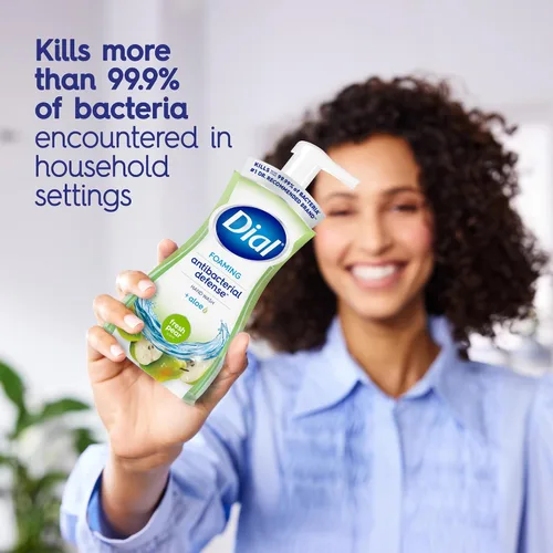 Vista 2 de Dial Antibacterial Defense - Jabón de manos espumoso + aloe, aroma de pera fresca, repuesto de jabón de manos de 30 onzas líquidas (paquete de 4)